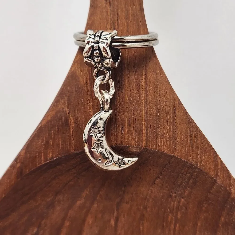 Moon Charm Keychain Celestial Keyring - Picture 1 of 5